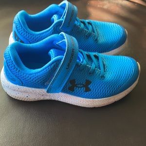 Under Armour blue sneakers.  Size 11.  Barely worn- see pictures.